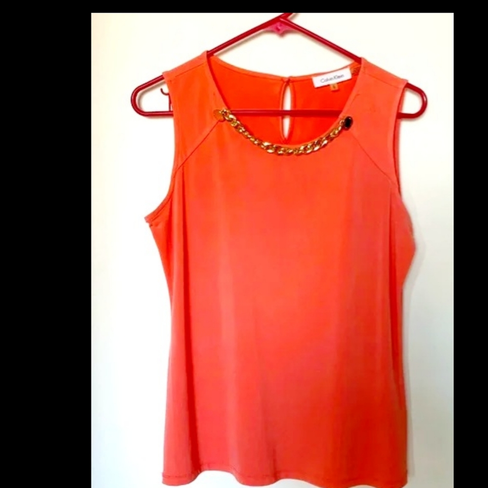 Calvin Klein Salmon Sleeveless Top